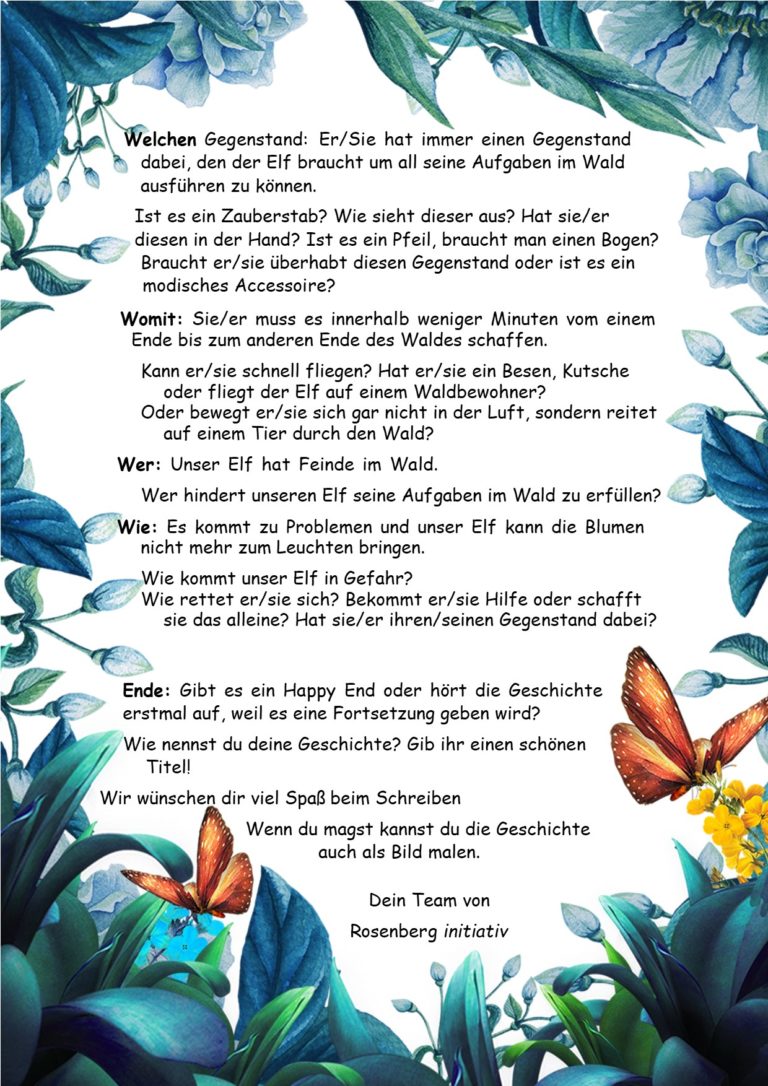 Schreib und Malwettbewerb Rosenberg initiativ Schreib und Malwettbewerb Rosenberg initiativ